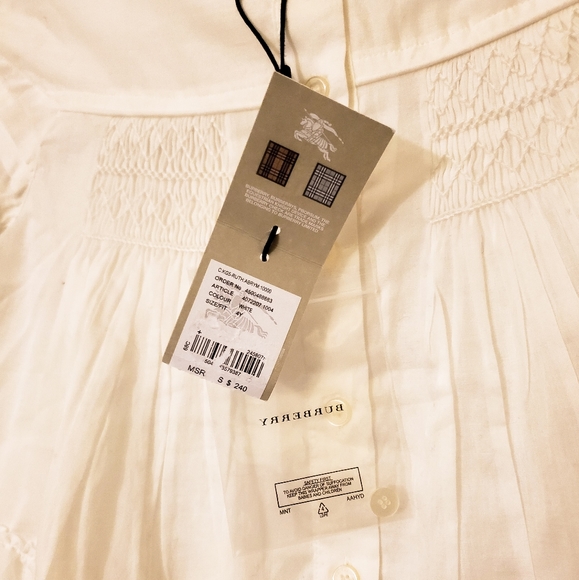 Burberry White Cotton Ruth Blouse - Picture 7 of 8